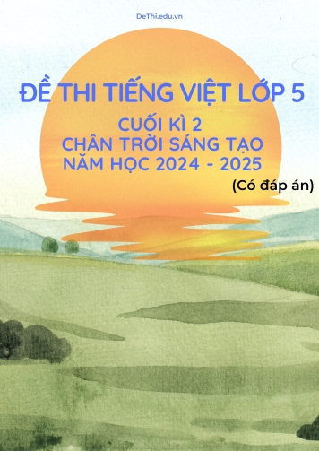 12 Đề thi Tiếng Việt lớp 5 cuối kì 2 sách Chân Trời Sáng Tạo năm 2024-2025 (Có đáp án chi tiết)